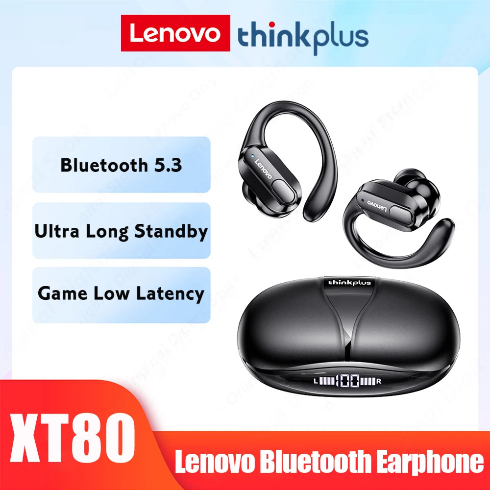 XT80 ActiveBeat Auriculares Bluetooth – Auriculares Inalámbricos con Reducción de Ruido y Ganchos de Sujeción Segura