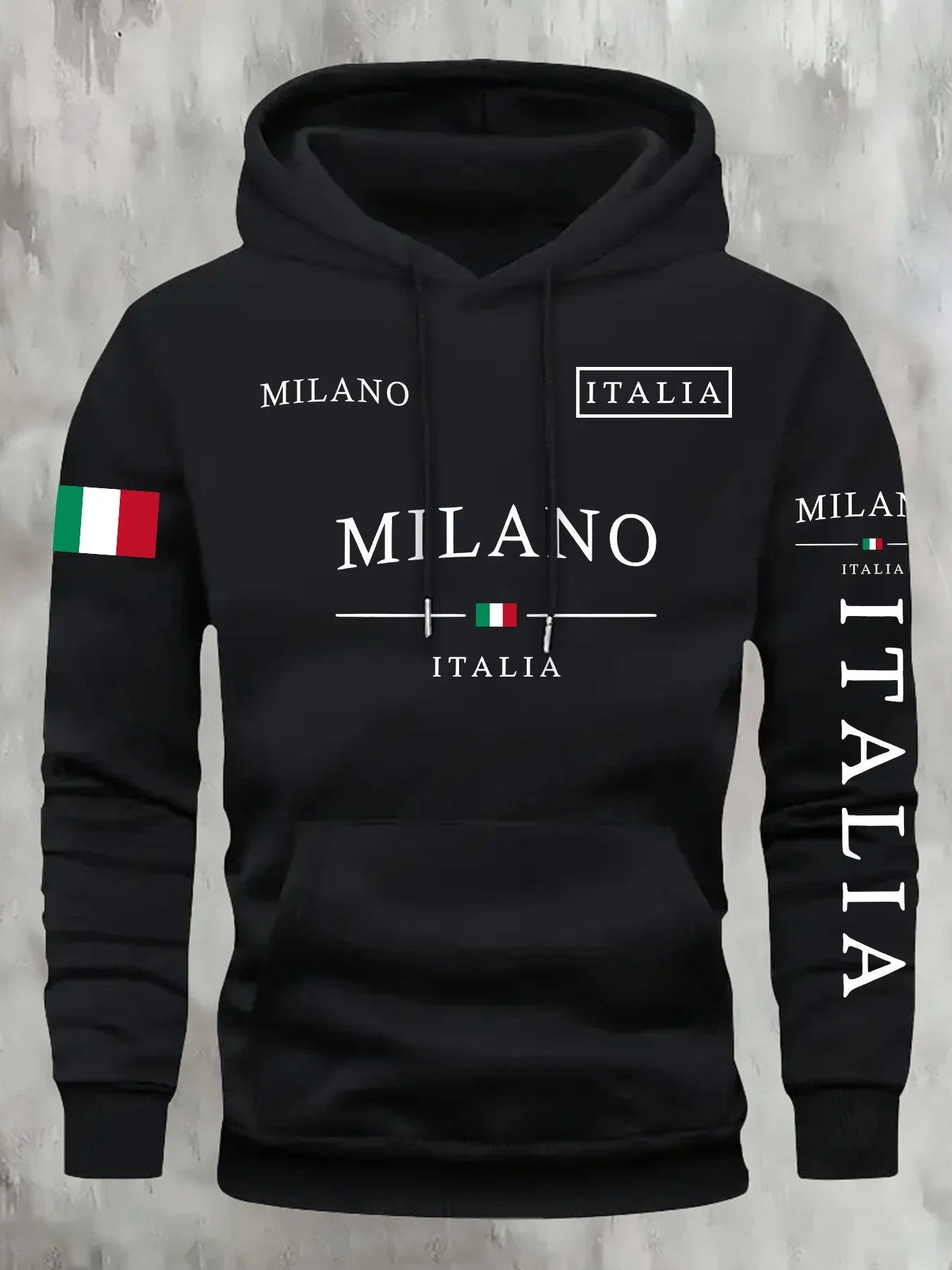 Milano Edge Oversized Hoodie – Fashion Sports & Casual Unisex Sweatshirt for All Seasons