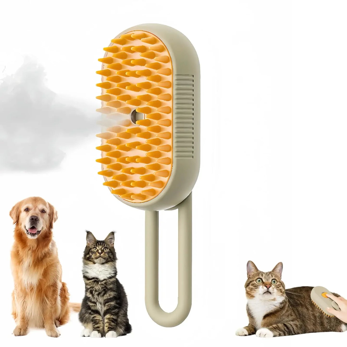 3-in-1 Pet Steam Massage Brush – Dog & Cat Grooming, Bath & Hair Removal Comb
