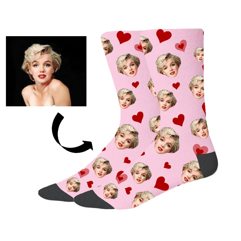 Custom Face Photo Socks – Personalised 3D Novelty Funny Socks for Men & Women