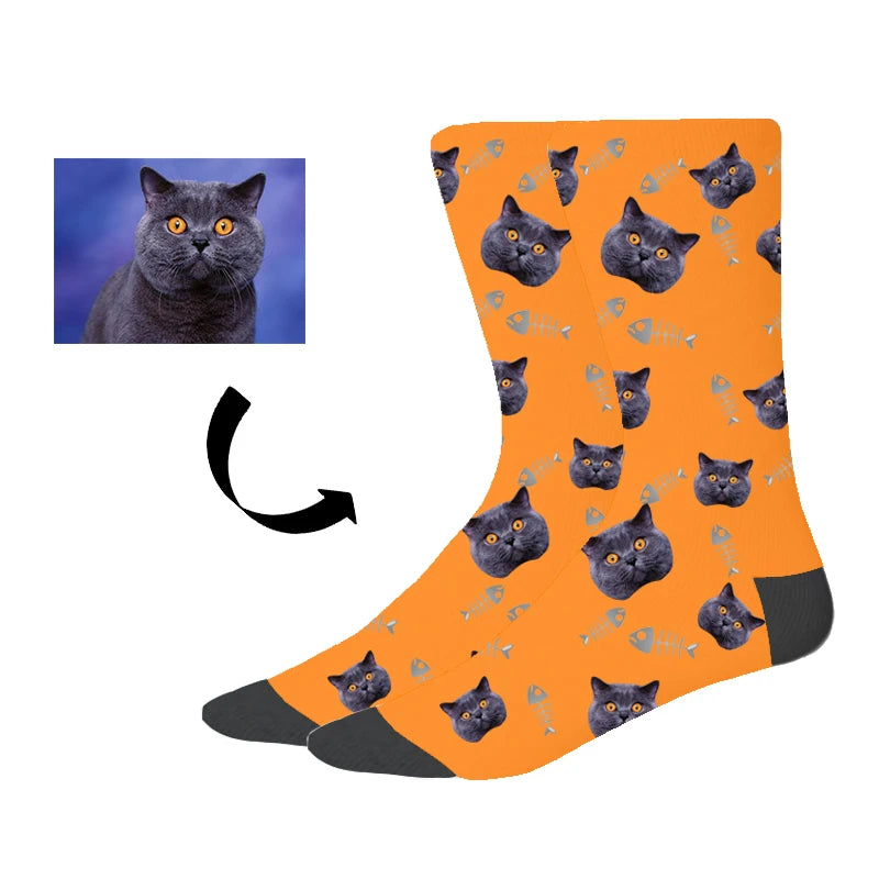Custom Face Photo Socks – Personalised 3D Novelty Funny Socks for Men & Women