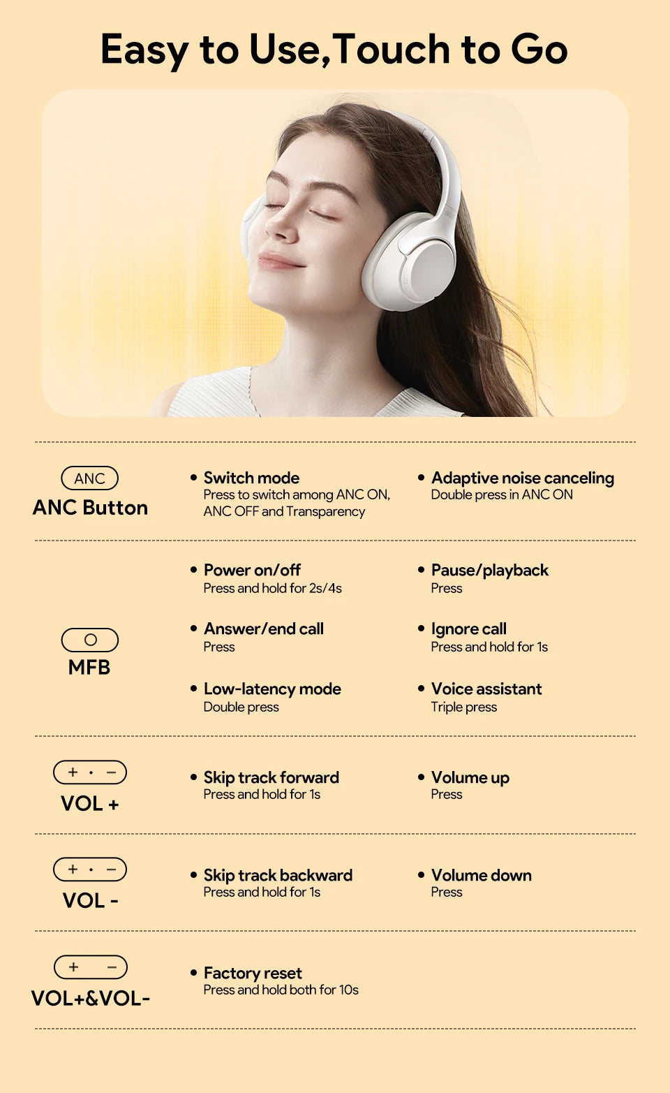 QCY H3 UltraQuiet ANC Headphones