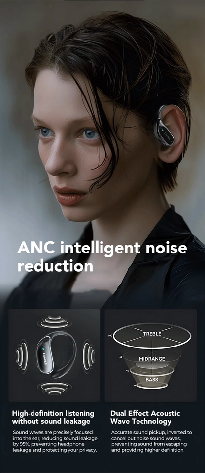 XT80 ActiveBeat Auriculares Bluetooth – Auriculares Inalámbricos con Reducción de Ruido y Ganchos de Sujeción Segura