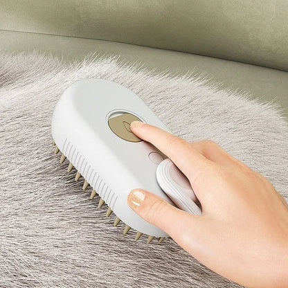 3-in-1 Pet Steam Massage Brush – Dog & Cat Grooming, Bath & Hair Removal Comb