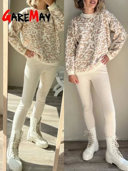 Women's Thermal Fleece Lined Winter Leggings – Thick Stretch Velvet Cotton Warm Slim Fit Tights