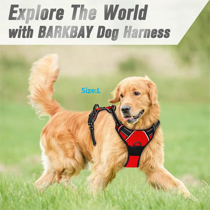 SafeStride™ Reflective Front-Clip Harness with Handle for Large Dogs