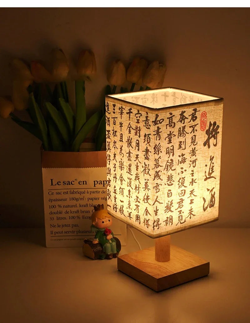 LumiNest™ Dimmable LED Bedside Table Lamp – Elegant Fabric Shade Bedroom Light