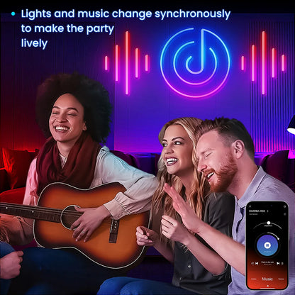 NeonFlex™ RGB LED Strip Lights – App &amp; Remote Controlled Neon Rope Lamp with Music Sync &amp; Waterproof Design