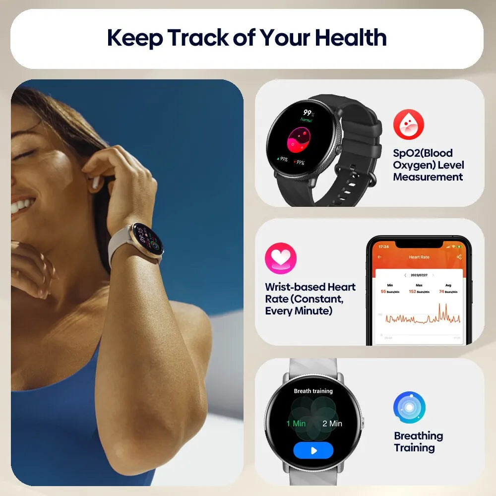Elite AMOLED Voice Calling Smart Watch with Stainless Steel Frame