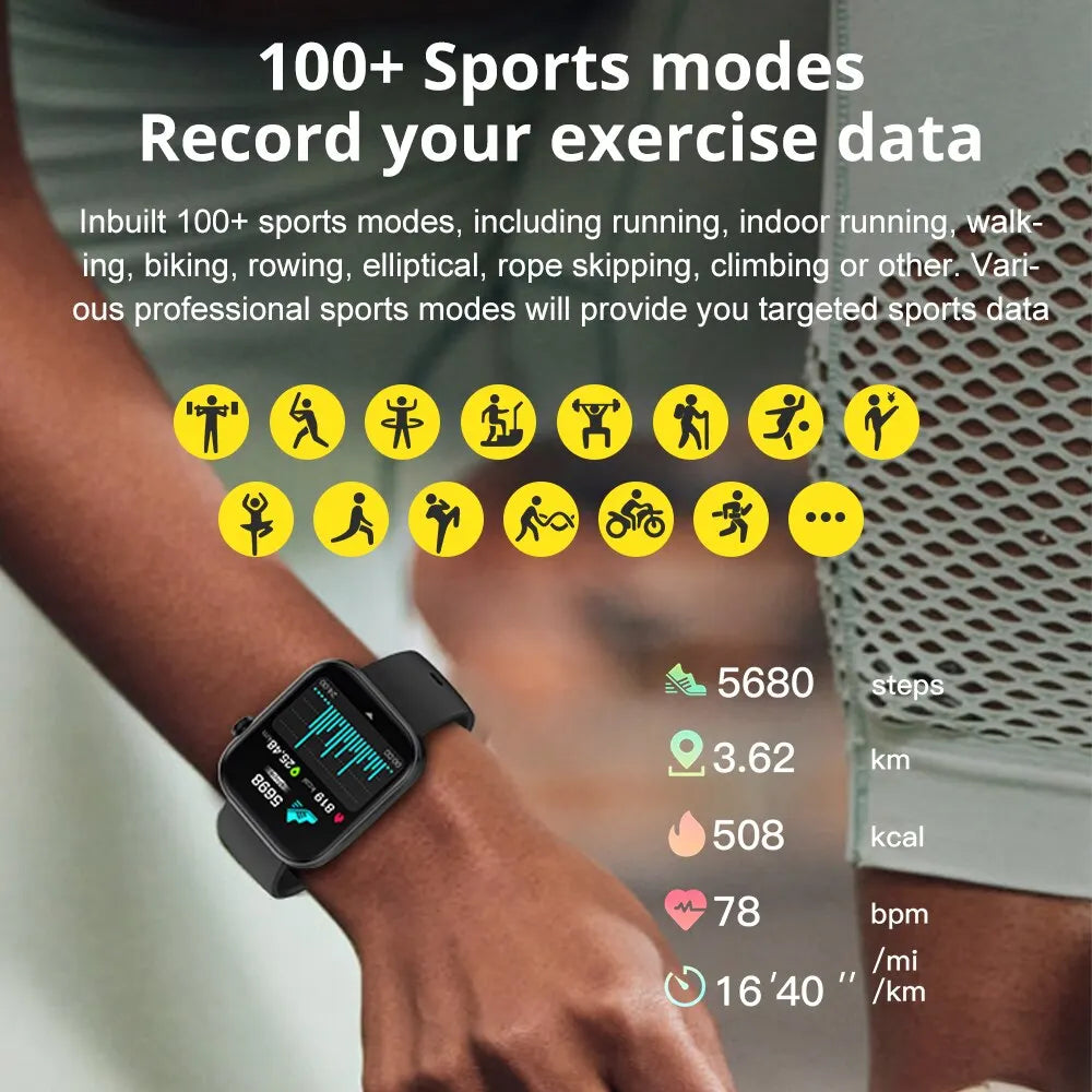 Relógio Inteligente COLMI P71 ActiveVoice – Smartwatch à prova d'água IP68 com monitoramento de saúde para homens e mulheres