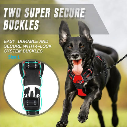SafeStride™ Reflective Front-Clip Harness with Handle for Large Dogs