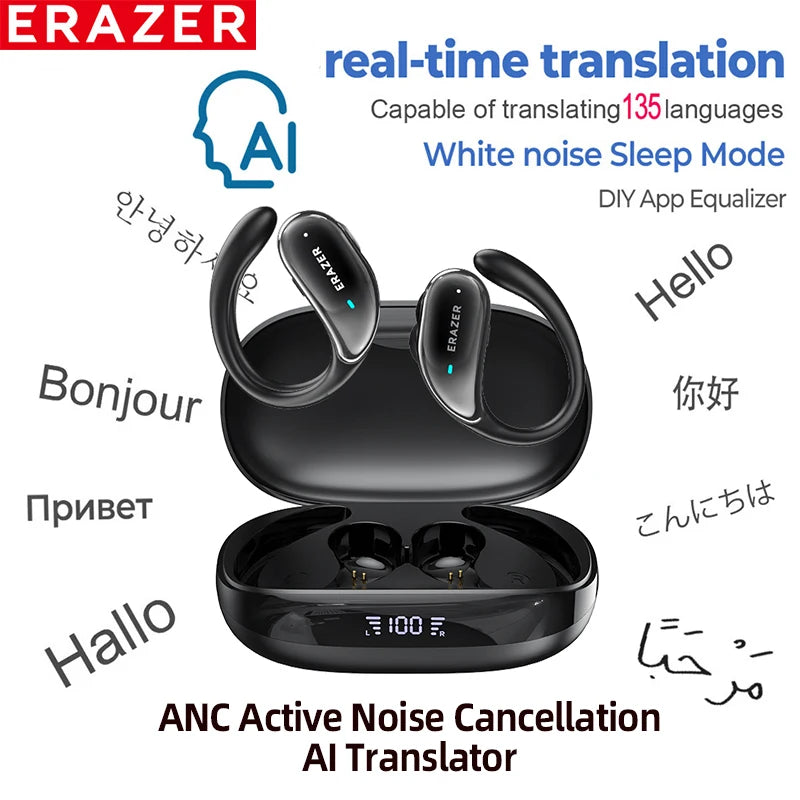 XT80 ActiveBeat Auriculares Bluetooth – Auriculares Inalámbricos con Reducción de Ruido y Ganchos de Sujeción Segura