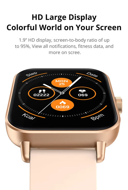 Sports Smart Watch, Fitness Tracker Watch, Bluetooth Smartwatch, Health Monitor Watch, Unisex Smart Watch