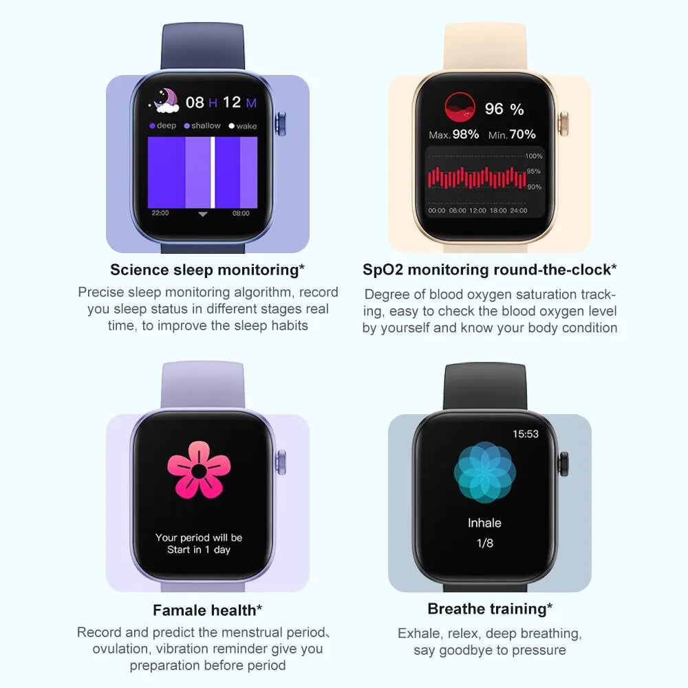 Relógio Inteligente COLMI P71 ActiveVoice – Smartwatch à prova d'água IP68 com monitoramento de saúde para homens e mulheres