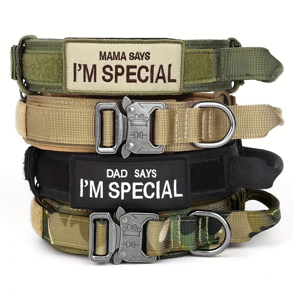 Collar de entrenamiento estilo militar CommandK9™ con asa y parche
