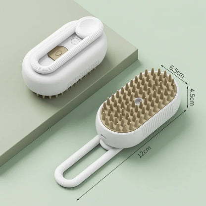 3-in-1 Pet Steam Massage Brush – Dog & Cat Grooming, Bath & Hair Removal Comb