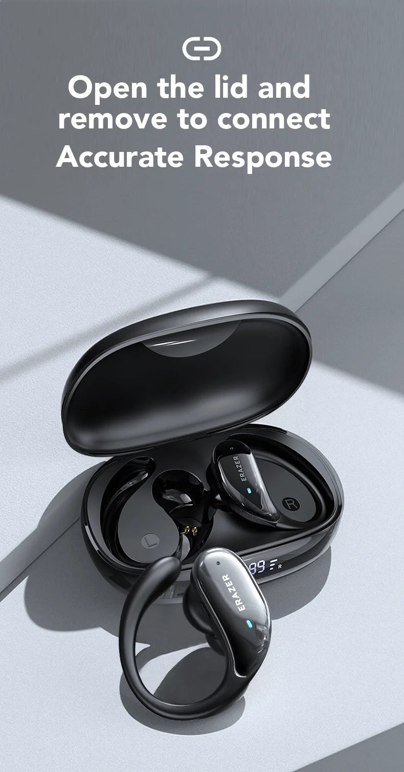XT80 ActiveBeat Auriculares Bluetooth – Auriculares Inalámbricos con Reducción de Ruido y Ganchos de Sujeción Segura