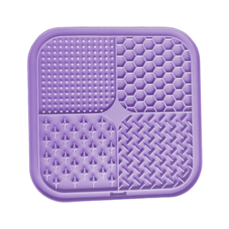 PawLick™ Silicone Slow Feeder Licking Mat – Suction Cup Anti-Choke Pet Feeding Mat