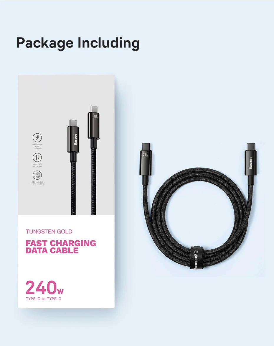 UltraCharge Pro 240W USB-C Fast Charging Cable for iPhone, MacBook & Samsung