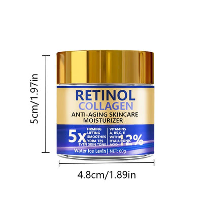 YouthRenew™ Retinol & Collagen Face Cream – Anti-Ageing Firming Moisturiser with Hyaluronic Acid 60g