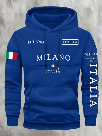 Milano Edge Oversized Hoodie – Fashion Sports & Casual Unisex Sweatshirt for All Seasons