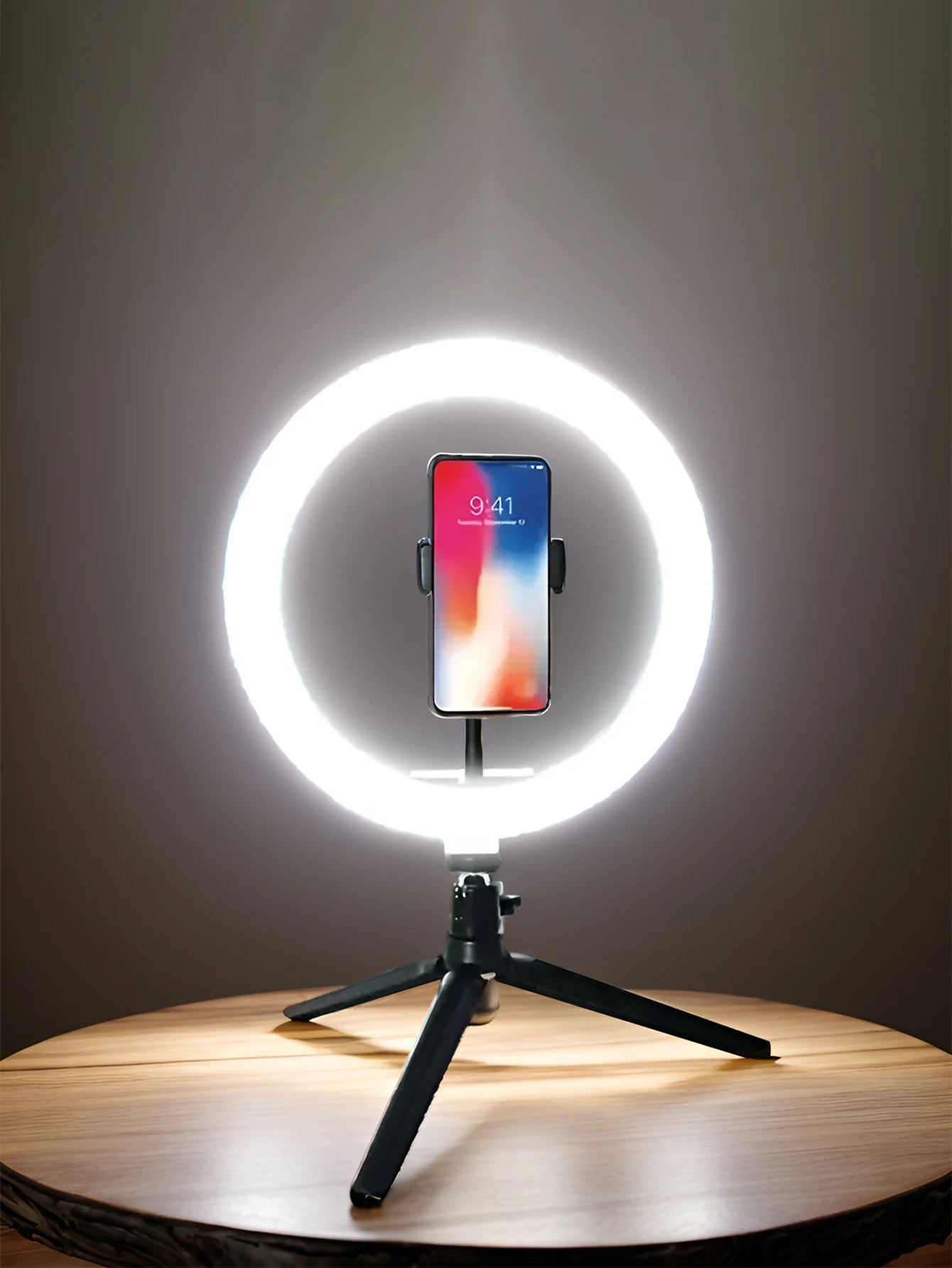LumiStudio™ 26cm LED Ring Light with Tripod Stand – Professional Shooting Lamp for Makeup, Video & Photography
