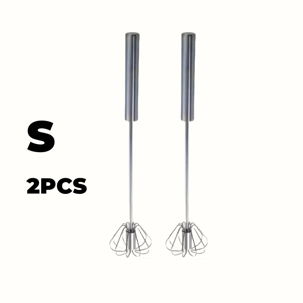 QuickWhip™ Semi-Automatic Stainless Steel Egg Whisk – Effortless Hand Mixer for Baking & Cooking