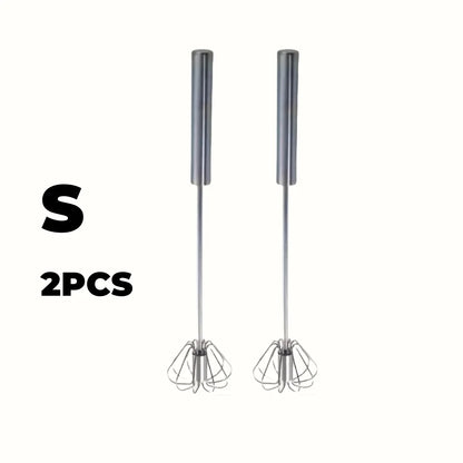 QuickWhip™ Semi-Automatic Stainless Steel Egg Whisk – Effortless Hand Mixer for Baking & Cooking