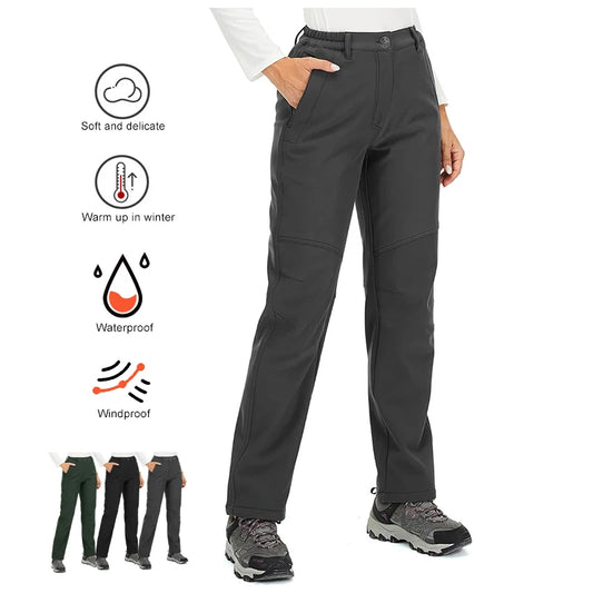 Women's Windproof Thermal Trousers | Warm Outdoor Hiking & Walking Pants