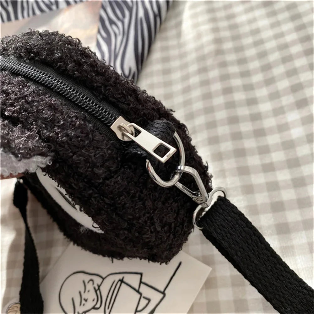 HOMEFISH SoftTouch Plush Shoulder Bag