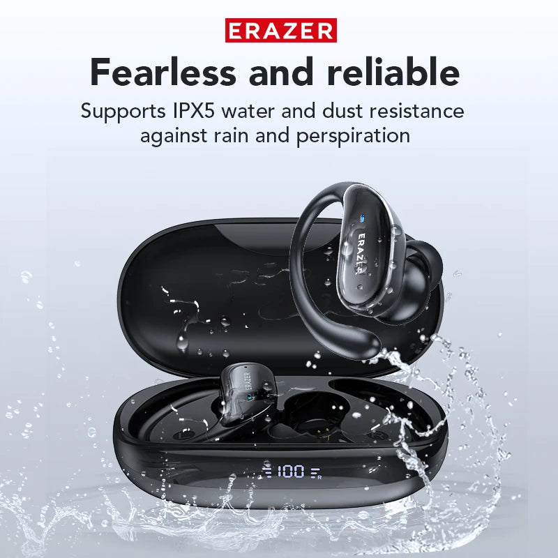 XT80 ActiveBeat Auriculares Bluetooth – Auriculares Inalámbricos con Reducción de Ruido y Ganchos de Sujeción Segura