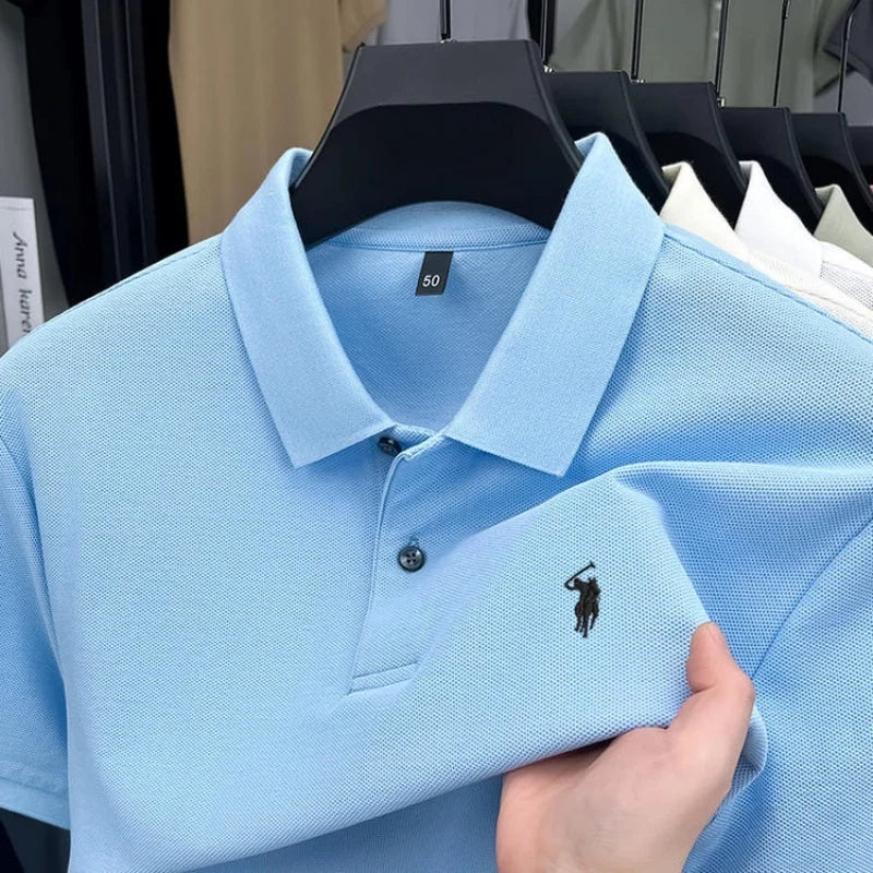 Men's Premium 100% Cotton Polo Shirt | Classic Embroidered Golf & Casual Top