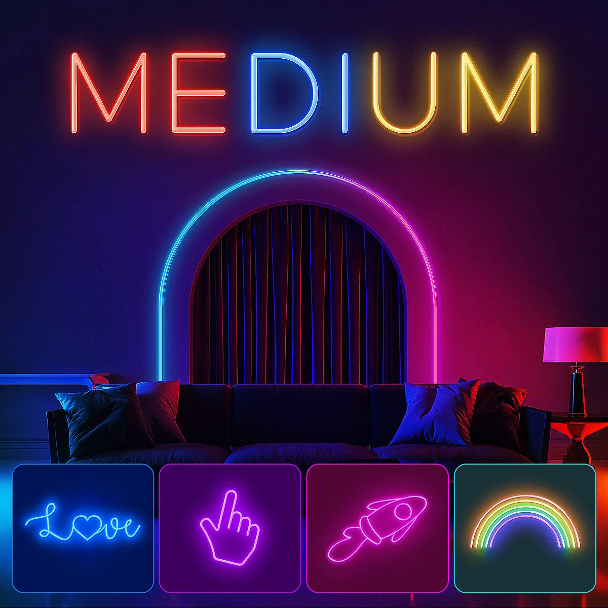 NeonFlex™ RGB LED Strip Lights – App &amp; Remote Controlled Neon Rope Lamp with Music Sync &amp; Waterproof Design