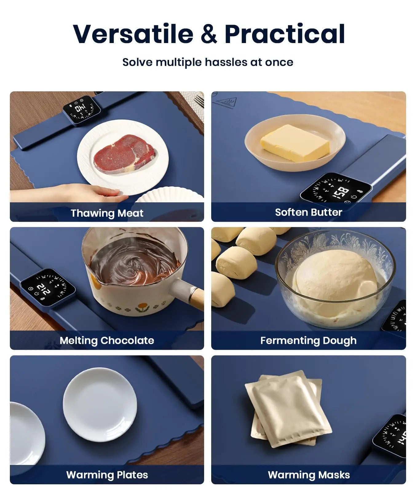 Electric Food Warming Mat with Adjustable Temperature