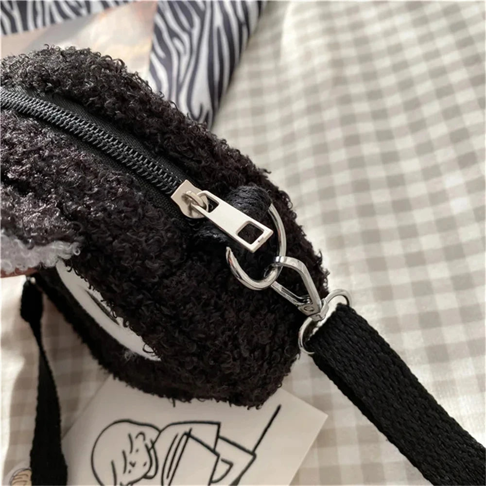 HOMEFISH SoftTouch Plush Shoulder Bag