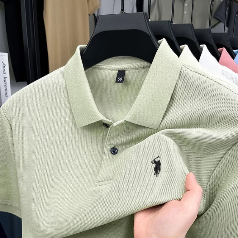 Men's Premium 100% Cotton Polo Shirt | Classic Embroidered Golf & Casual Top