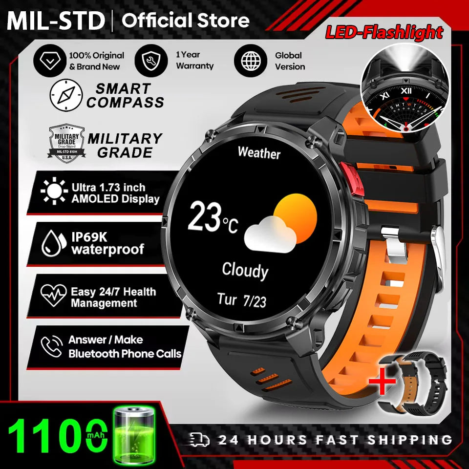 T-Rex3 Ultra Outdoor GPS Smartwatch – 1100mAh B