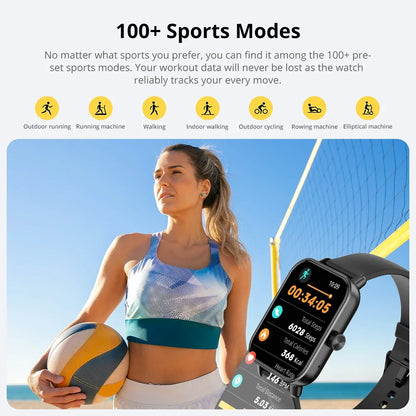 Sports Smart Watch, Fitness Tracker Watch, Bluetooth Smartwatch, Health Monitor Watch, Unisex Smart Watch