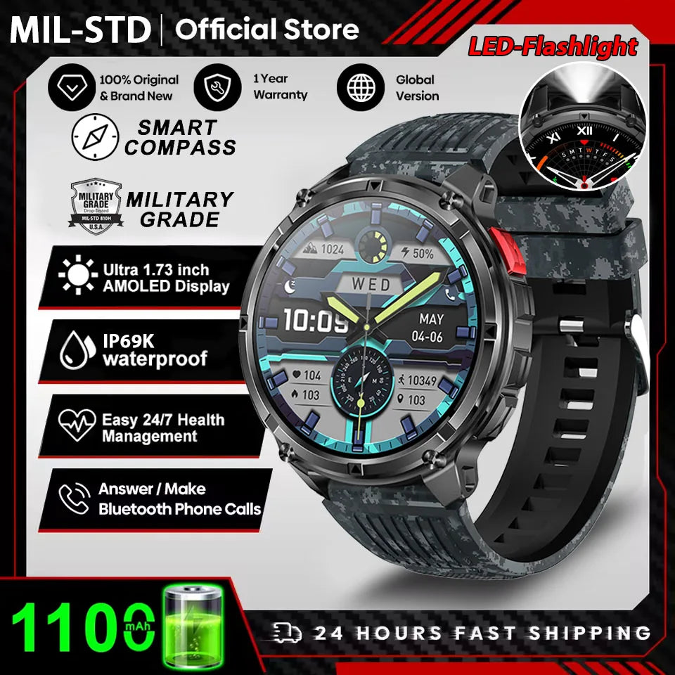 T-Rex3 Ultra Outdoor GPS Smartwatch – 1100mAh B