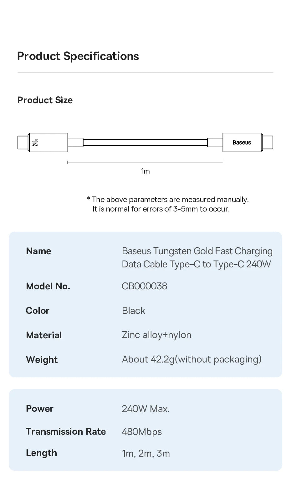 UltraCharge Pro 240W USB-C Fast Charging Cable for iPhone, MacBook & Samsung