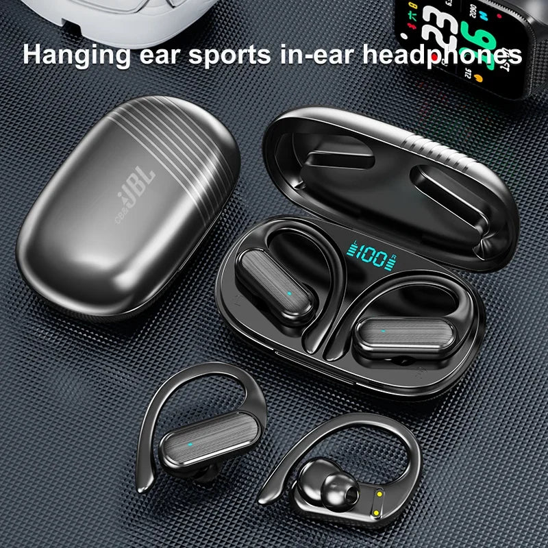 A520 Wireless TWS Earbuds – Bluetooth Sports Earphones with Secure Ear Hooks, Touch Control & Built-in Mic for Running and Gaming