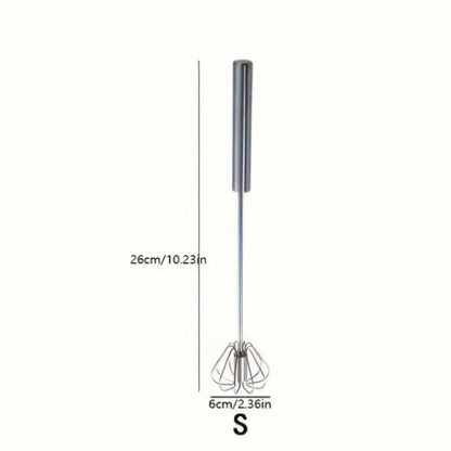 QuickWhip™ Semi-Automatic Stainless Steel Egg Whisk – Effortless Hand Mixer for Baking & Cooking