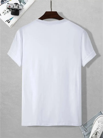 Paris Print T-Shirt, Oversized Men's T-Shirt, 100% Cotton Summer Tee, Casual Cotton Top