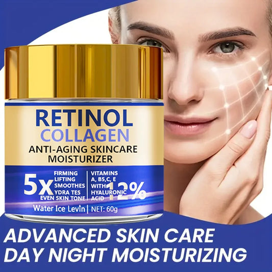 YouthRenew™ Retinol & Collagen Face Cream – Anti-Ageing Firming Moisturiser with Hyaluronic Acid 60g