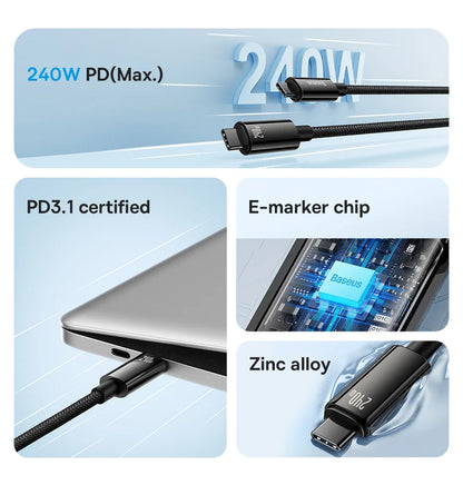 UltraCharge Pro 240W USB-C Fast Charging Cable for iPhone, MacBook & Samsung