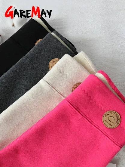 Women's Thermal Fleece Lined Winter Leggings – Thick Stretch Velvet Cotton Warm Slim Fit Tights