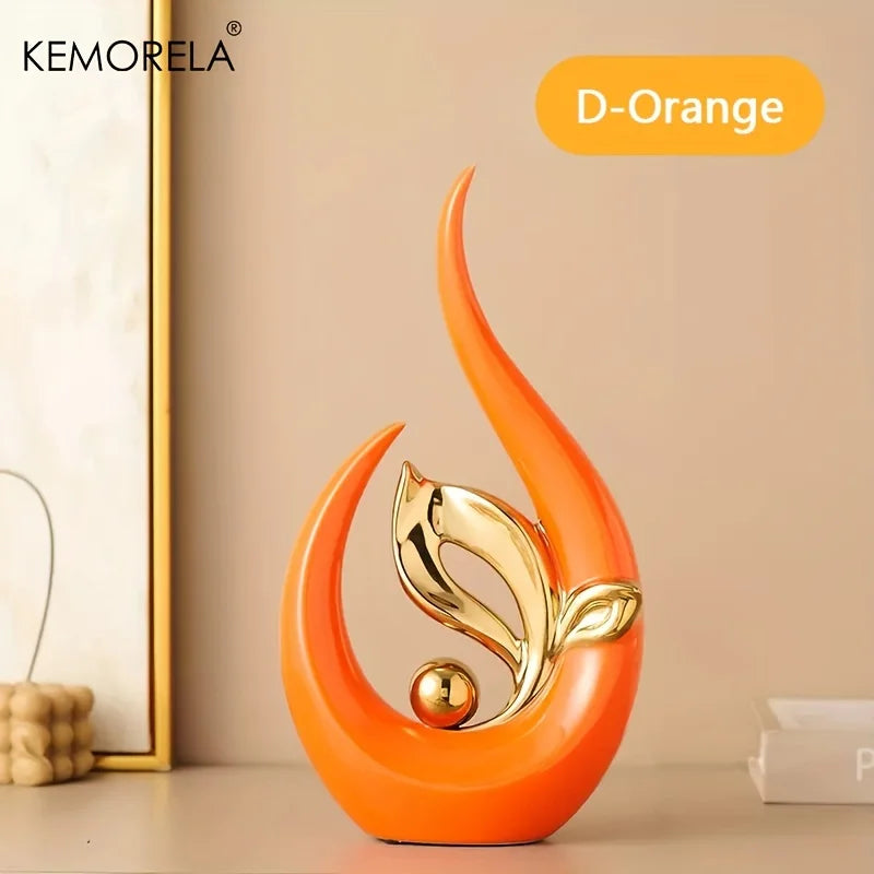 Modern Ceramic Statue – Nordic Luxury Figurine for Home, Living Room & Office Décor