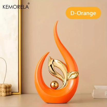 Modern Ceramic Statue – Nordic Luxury Figurine for Home, Living Room & Office Décor