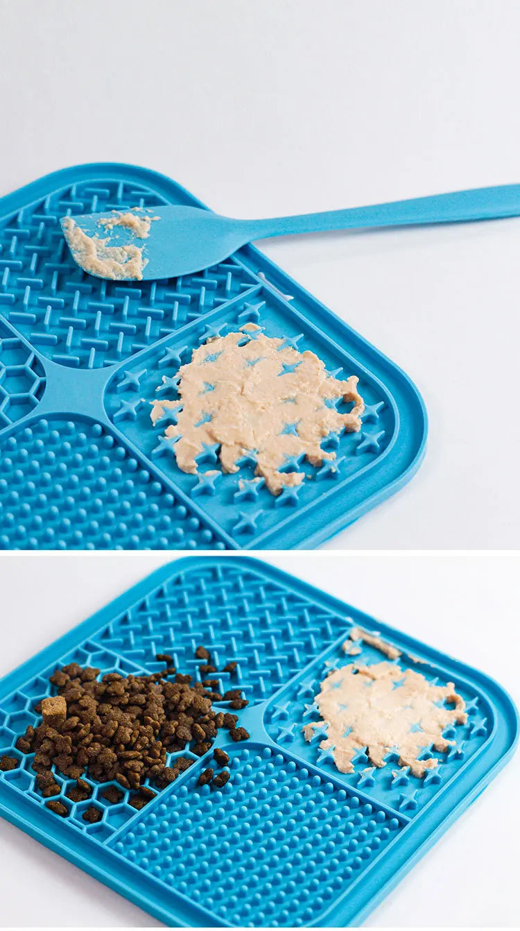 PawLick™ Silicone Slow Feeder Licking Mat – Suction Cup Anti-Choke Pet Feeding Mat