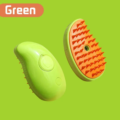 3-in-1 Pet Steam Massage Brush – Dog & Cat Grooming, Bath & Hair Removal Comb